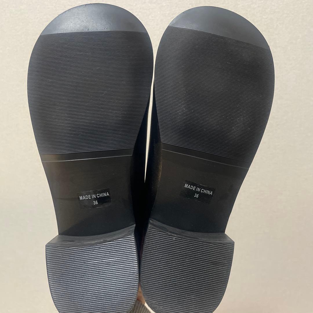 箱あり anuke Ecoleather Heel Slip-ons 36