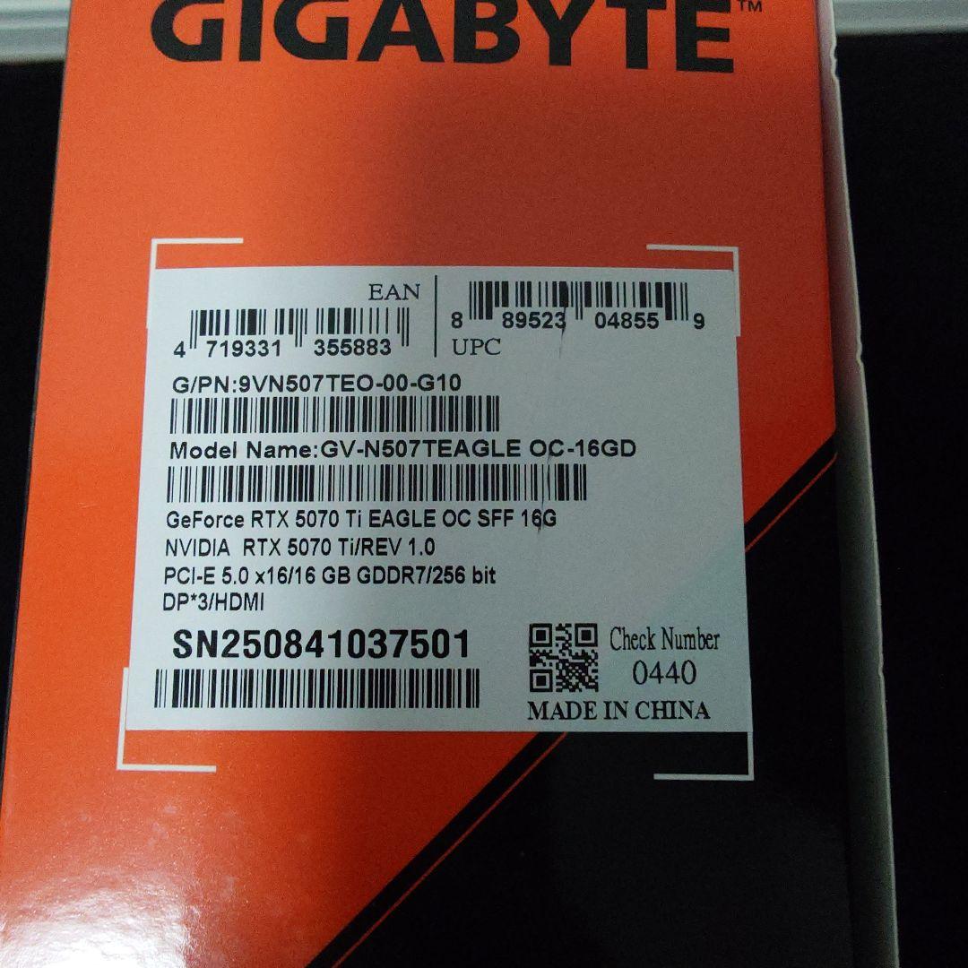 グラフィックボード・グラボ・ビデオカード GIGABITE Geforce RTX5070TI 16GB Eagle OC