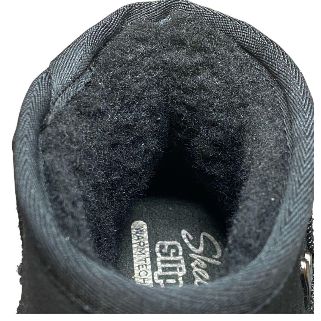 【極美品】 スケッチャーズ　24cm スリップインズ ムートンブーツ ブラック