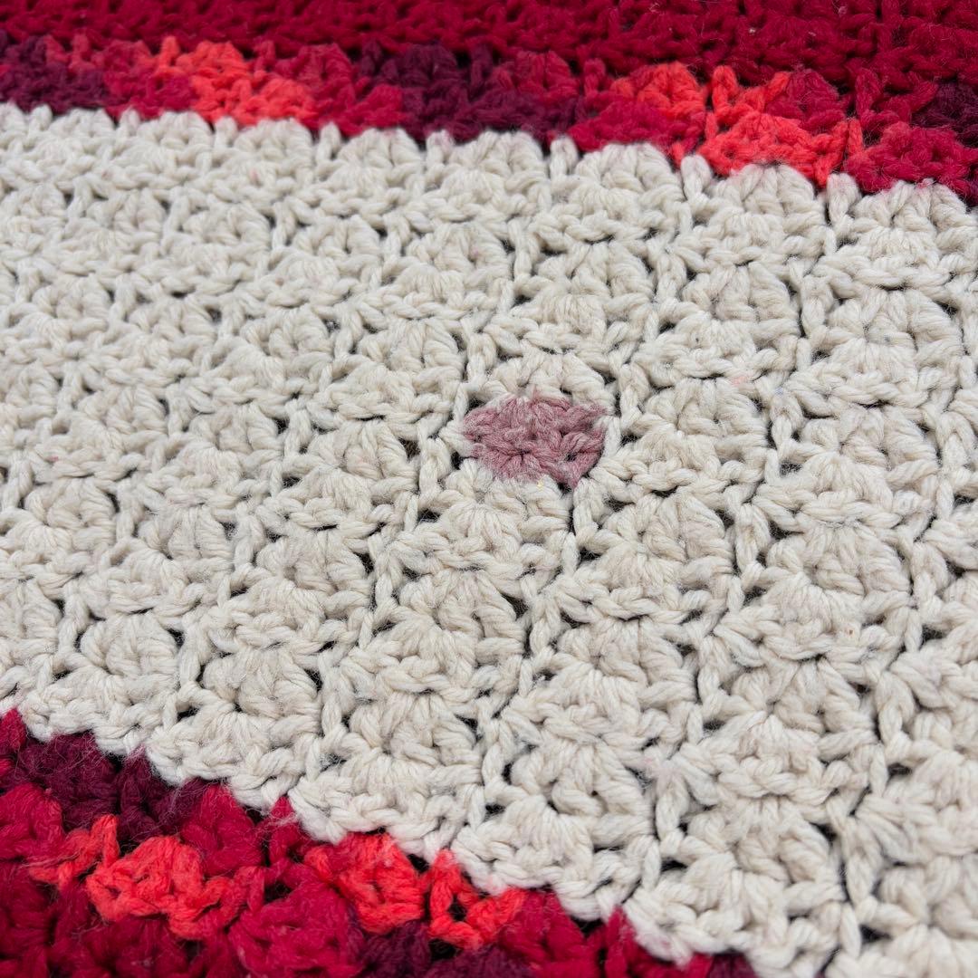 【USA vintage】グラニー ブランケット 膝掛け ラグ こたつカバー