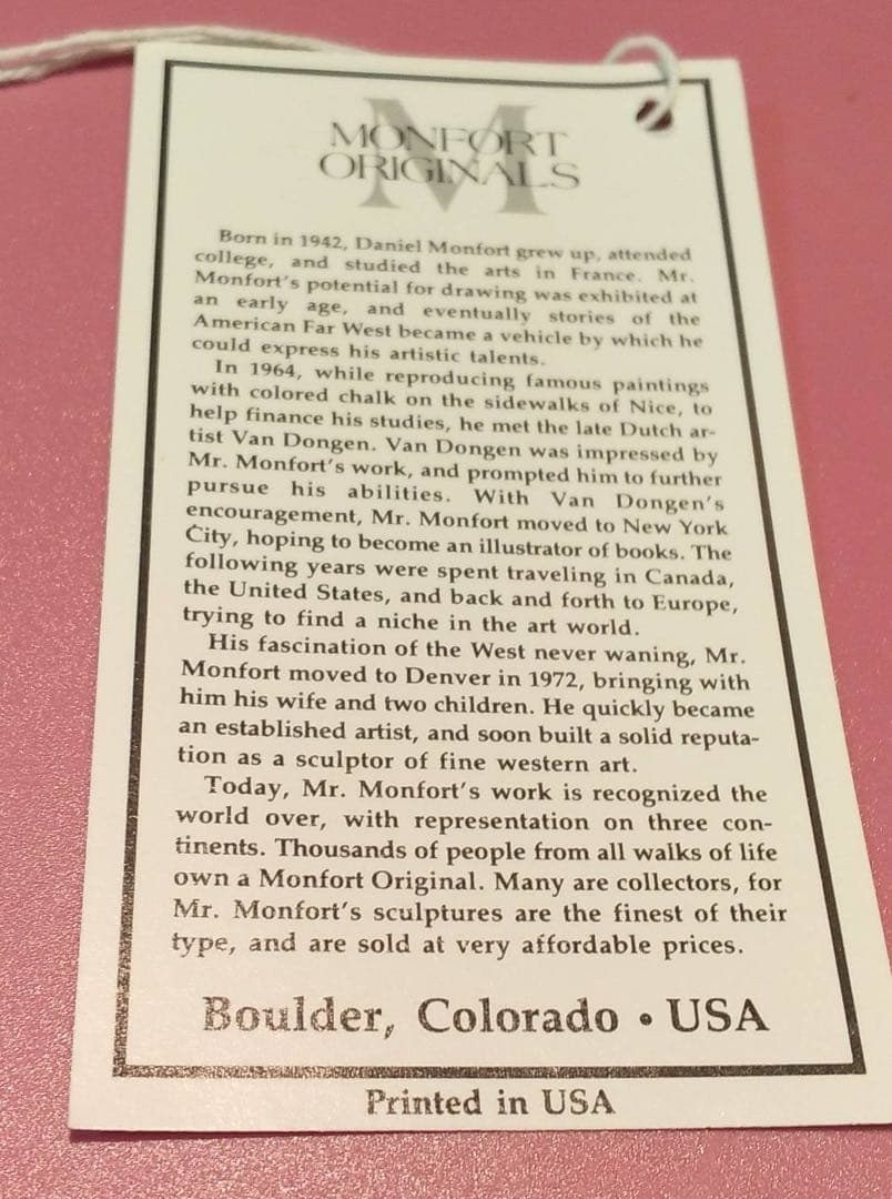 「Pony Express」 古き良きアメリカの大陸横断の速達郵便の彫刻