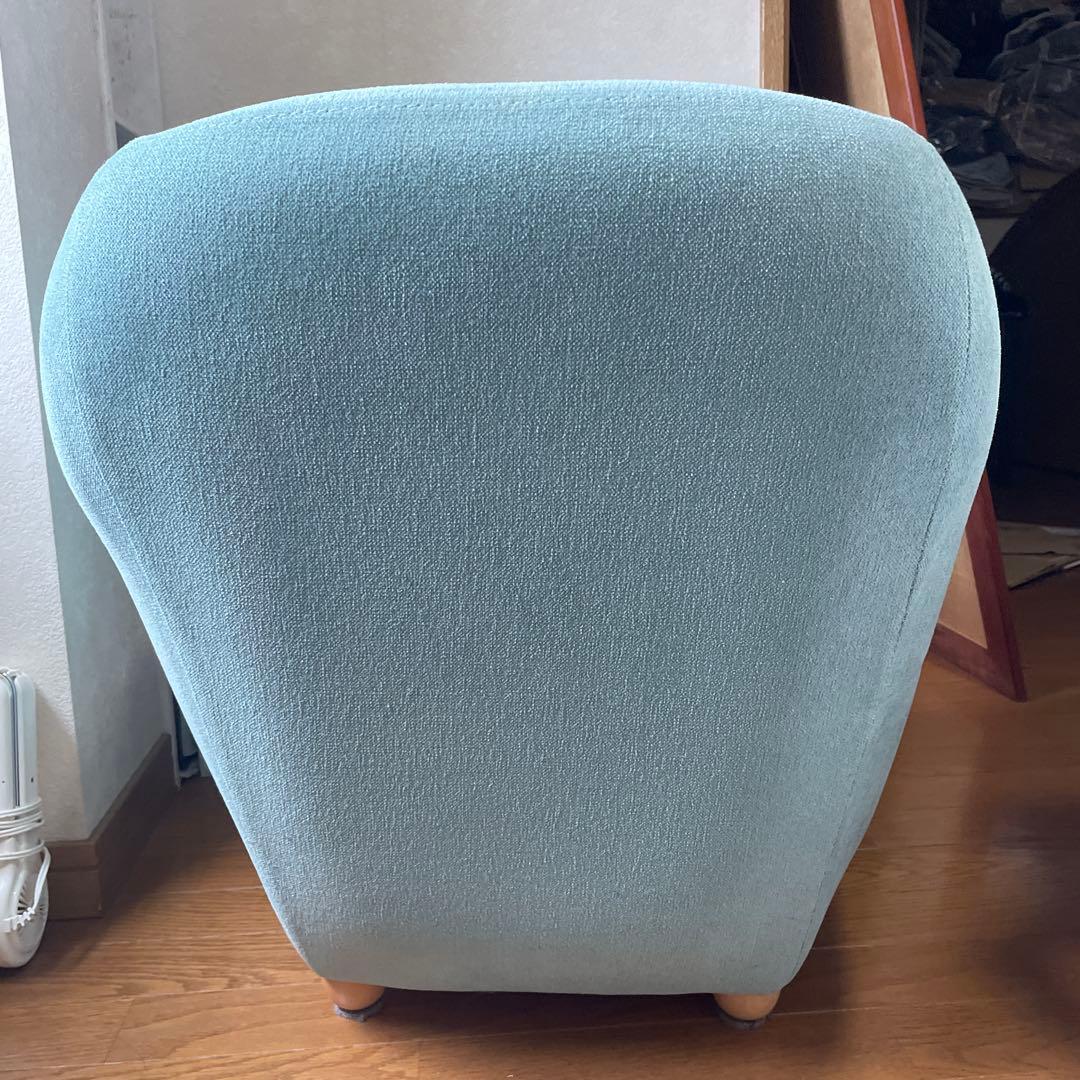 IDÉE ミニミラーアームチェア　一人掛けソファ　ブルーグレー