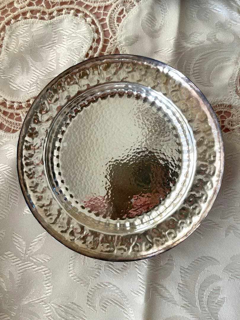 尚美堂　純銀製菓子皿6枚セット　銀製楊枝5本セット