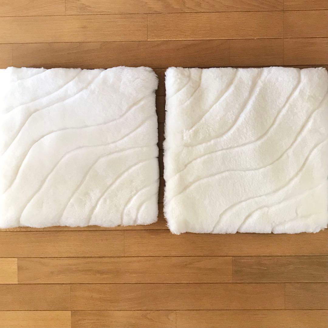 ムートン 座布団 クッション 2枚セット