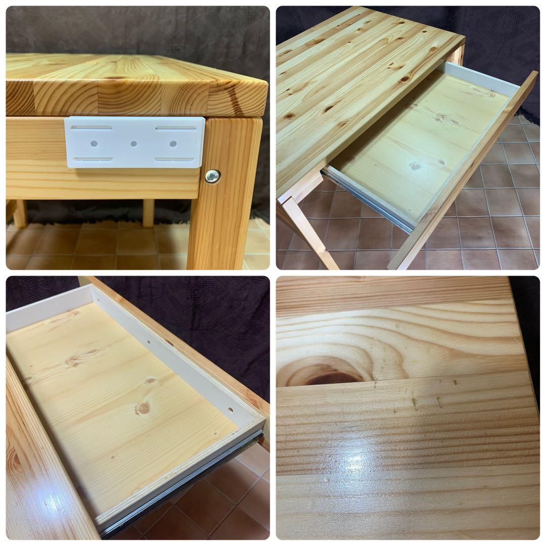 【天板ワックス処理済み】無印良品 パイン材デスク 幅86 リモートワーク 勉強机