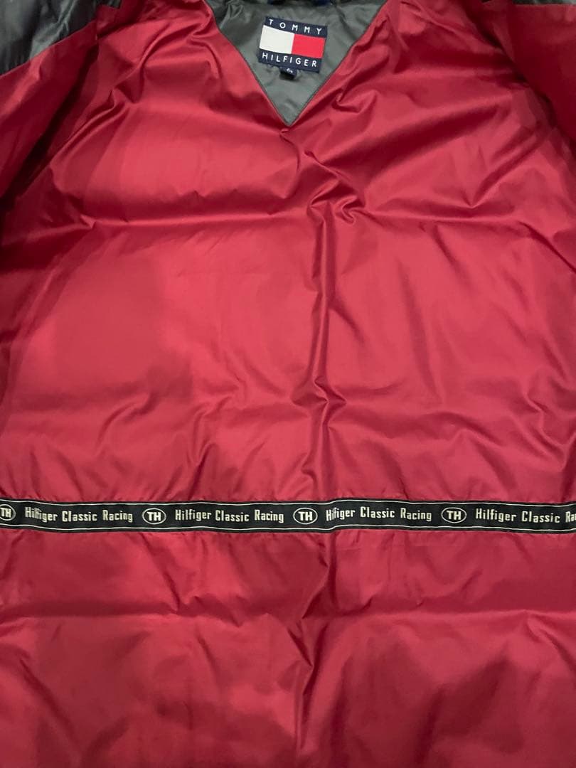 【極暖・肉厚】トミーヒルフィガー ダウンジャケット L 黒 90s 裏地デザイン