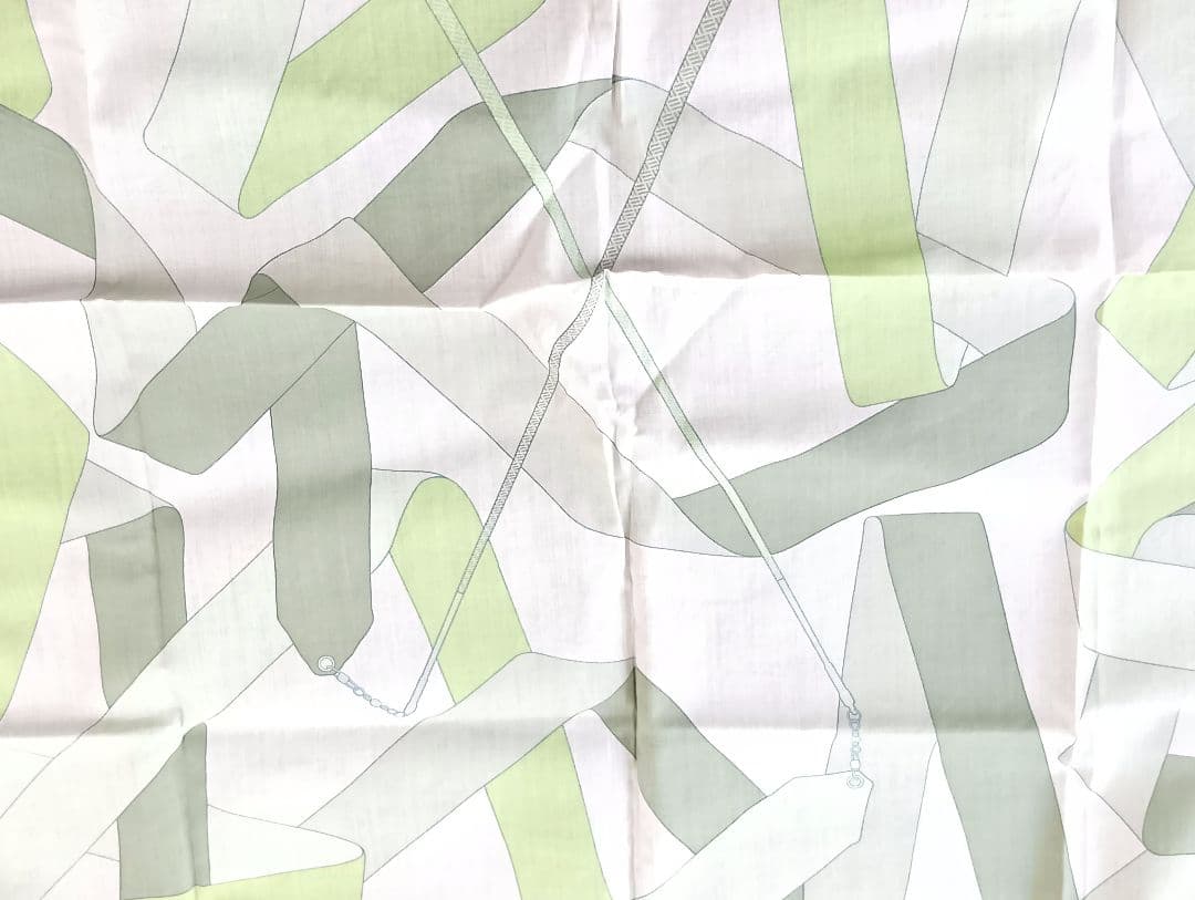 181 HERMÈS エルメス EN DUO ハンカチ コットン