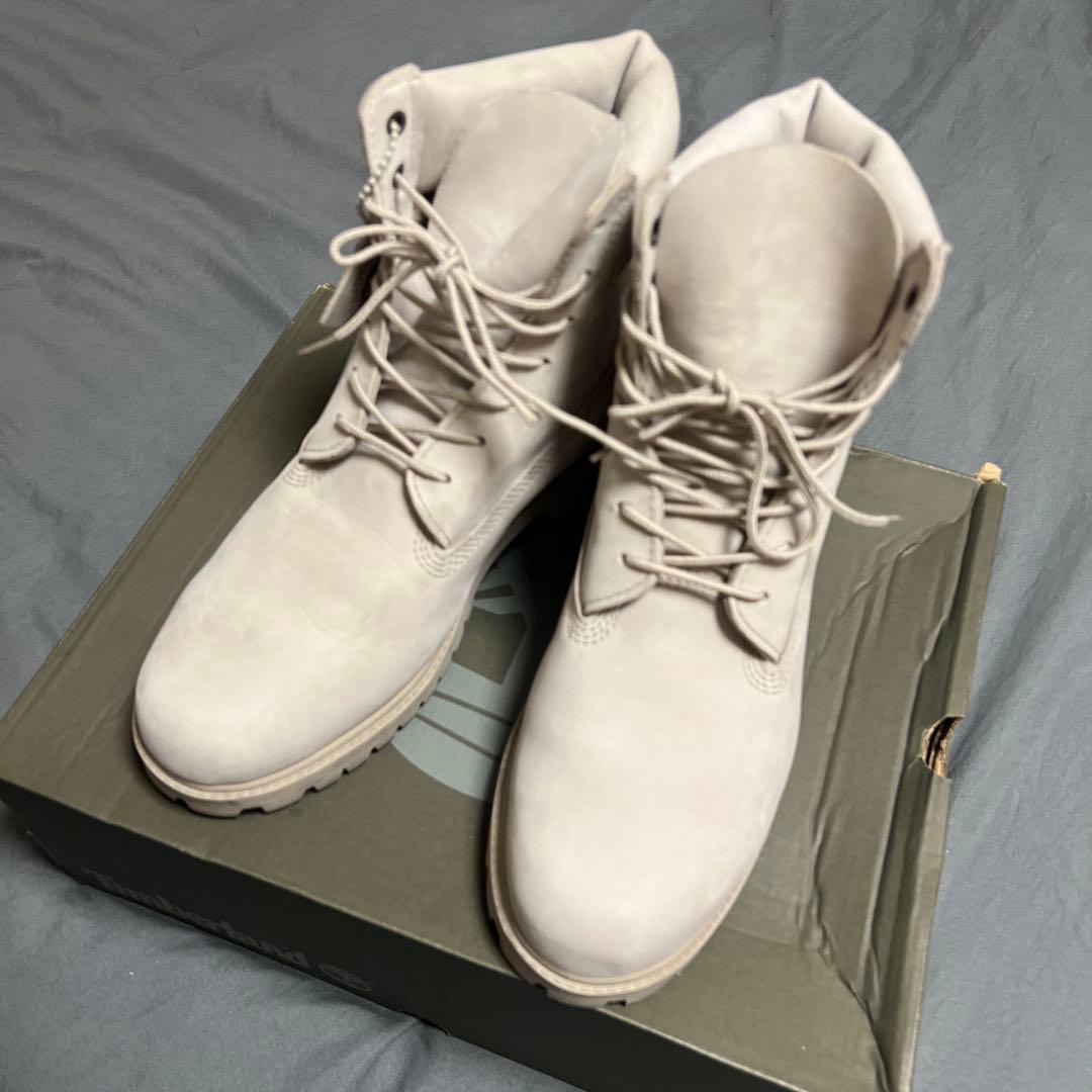 ティンバーランド ライトグレー ハイカットブーツ