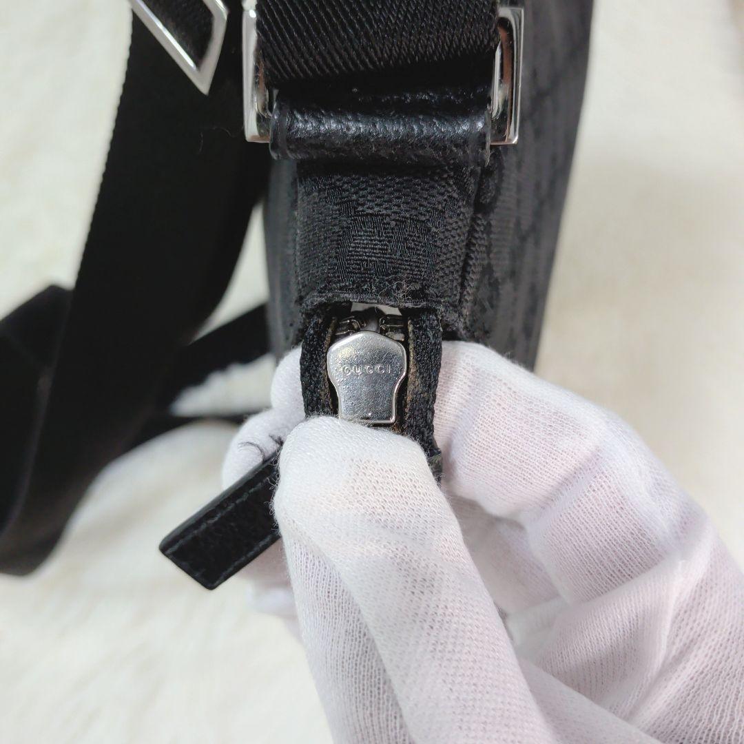 【✨美品✨】グッチ ショルダーバッグ GGキャンバス ブラック