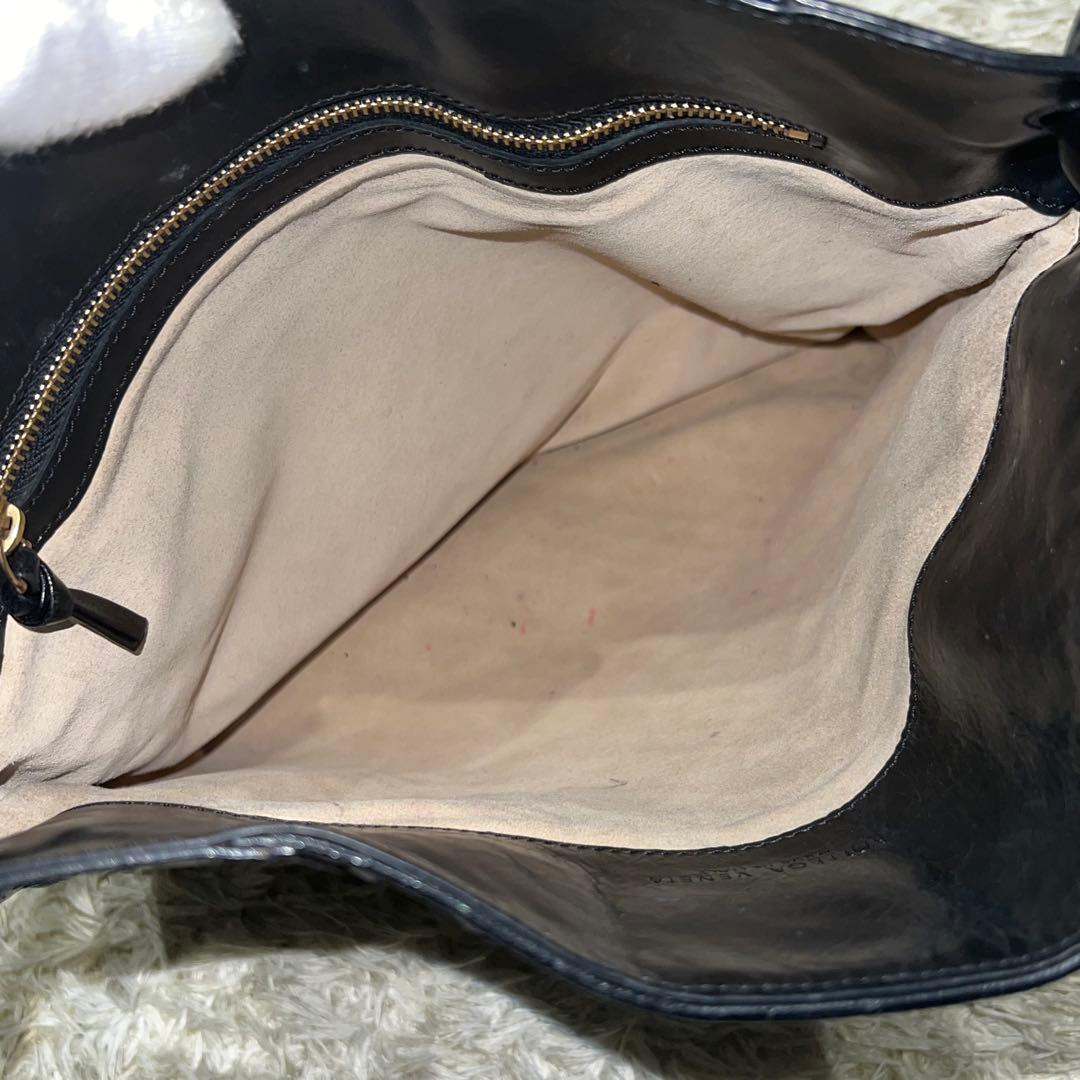 美品✨ボッテガヴェネタ イントレチャート ショルダーバッグ レザー ブラック