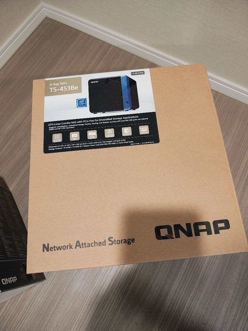 動作品　QNAP TS-453be NAS 本体 メモリ16GB拡張済み