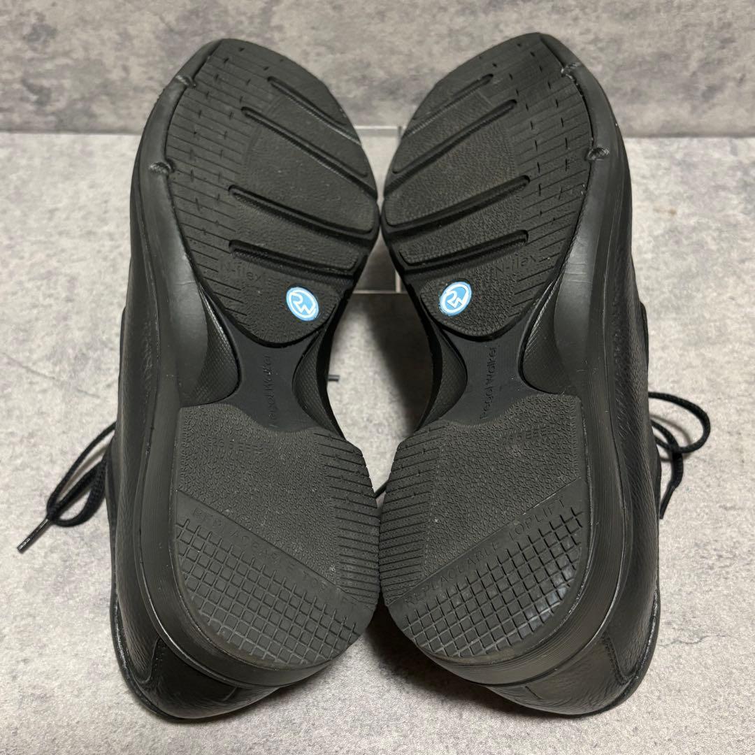 未使用級　リーガルウォーカー　レザースニーカー　シボ革　ブラック　高級　2134