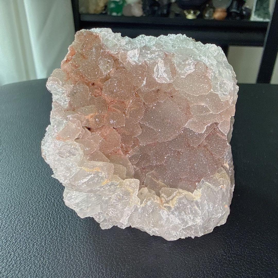 【KAORI】天然石シュガーアメジストの原石　置物　鉱物NO.021011