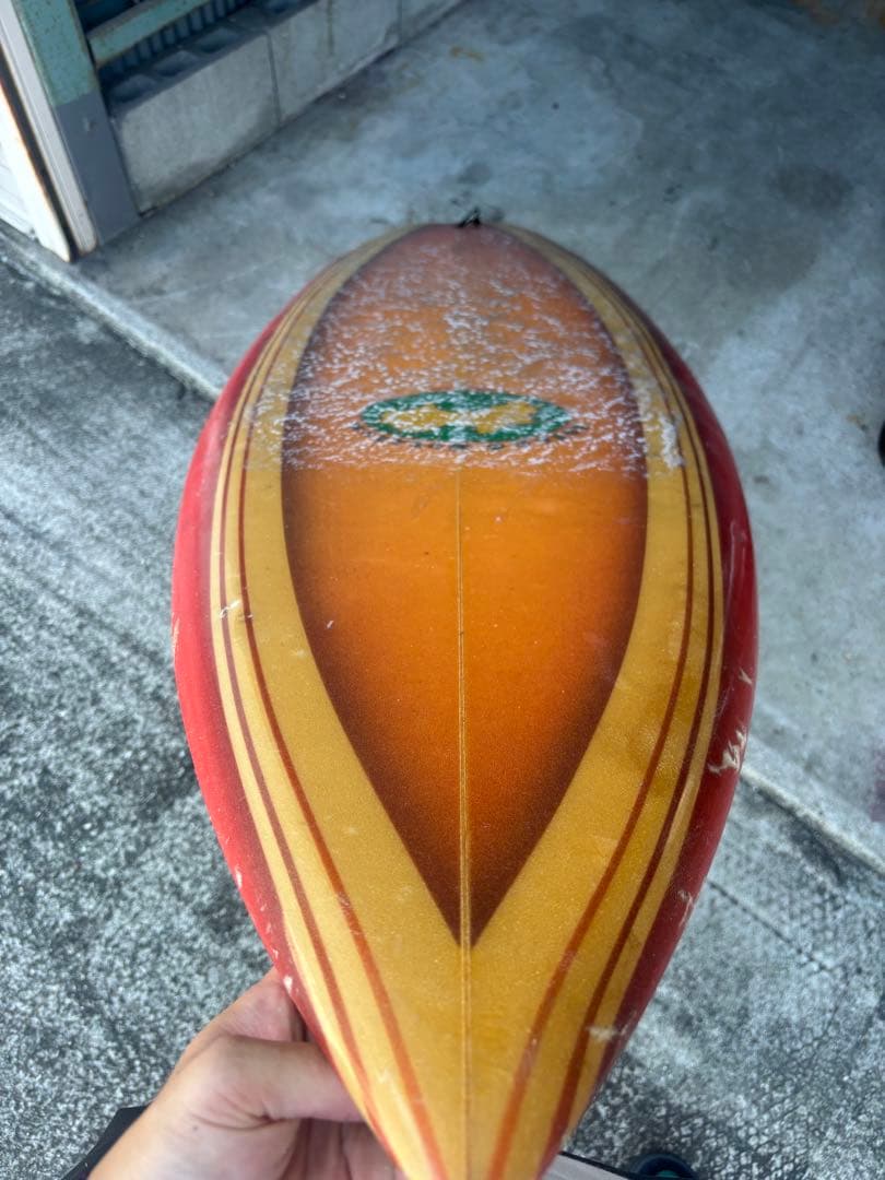 ショートボード オレンジ赤グラデーション