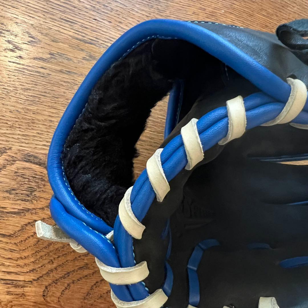 【未使用】Mizuno 軟式用グローブ 青/黒 収納袋付き