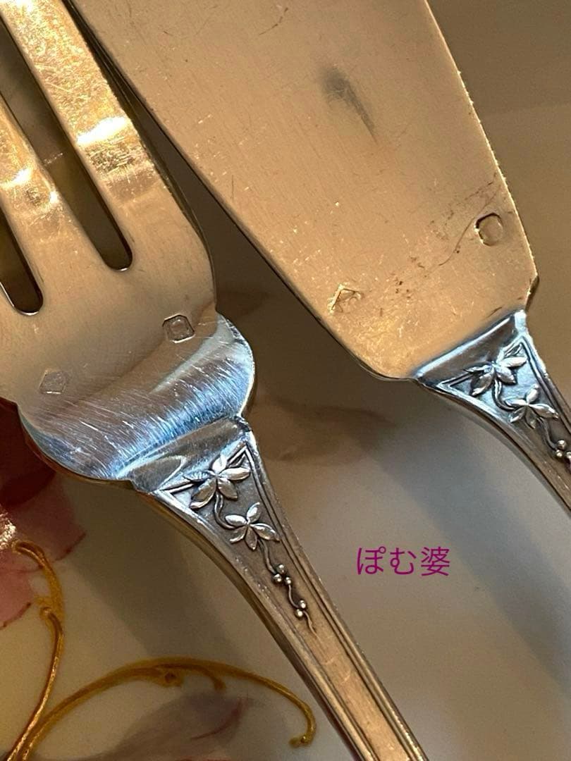 【フランス／E.Lefebvre】純銀／フィッシュナイフ＆フィッシュフォーク