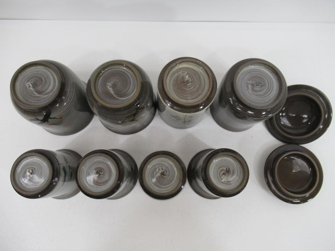 現川焼/臥牛窯 食器まとめ/珈琲碗皿/湯呑/小皿 他 N17