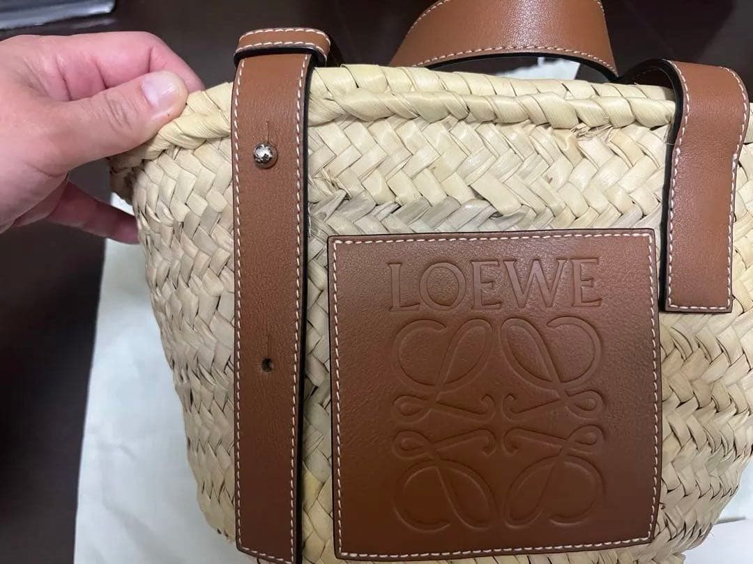 最終お値下げ　LOEWE かごバッグ ベージュ/ブラウン
