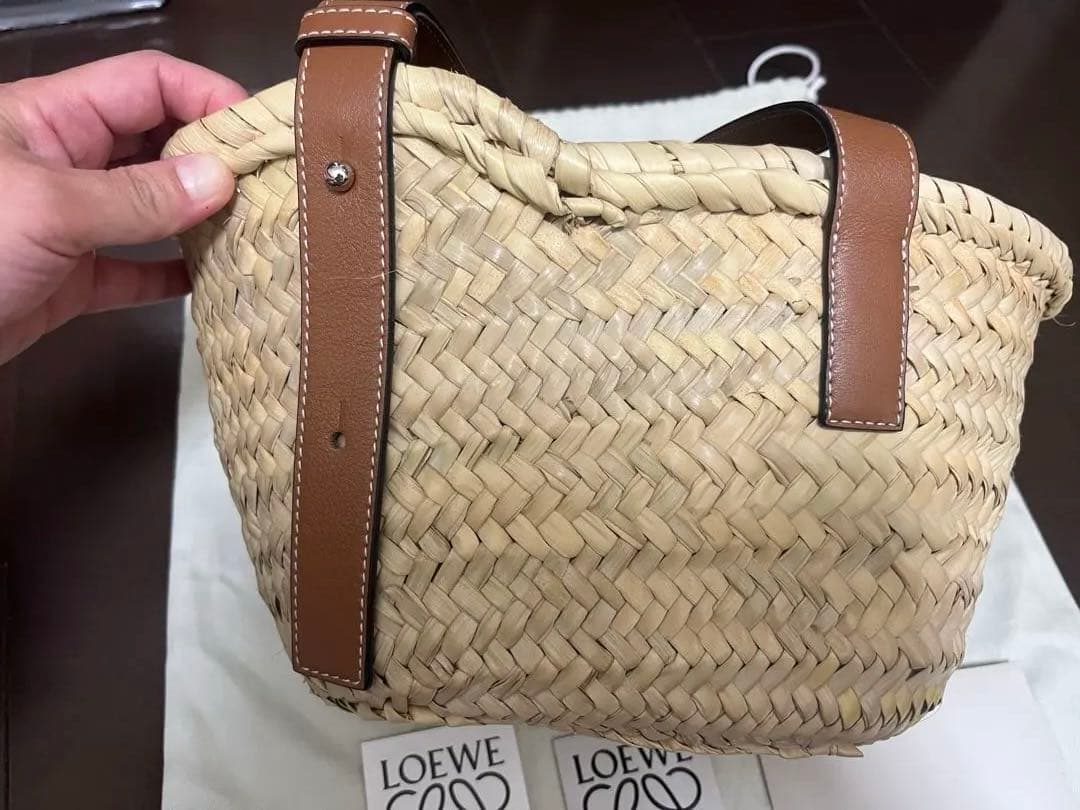 最終お値下げ　LOEWE かごバッグ ベージュ/ブラウン