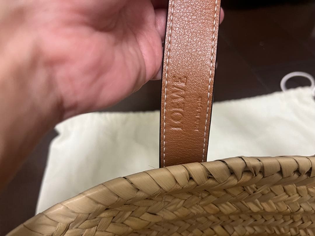最終お値下げ　LOEWE かごバッグ ベージュ/ブラウン