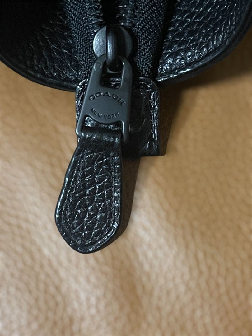 COACH ネイビー ・黒レザー トートバック　A4