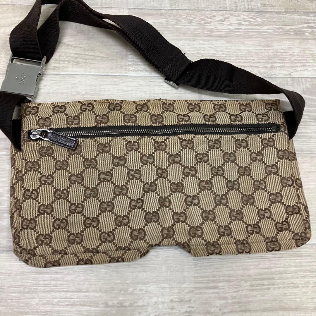GUCCI グッチ GGキャンバス ボディバッグ ウエストバッグ 28566