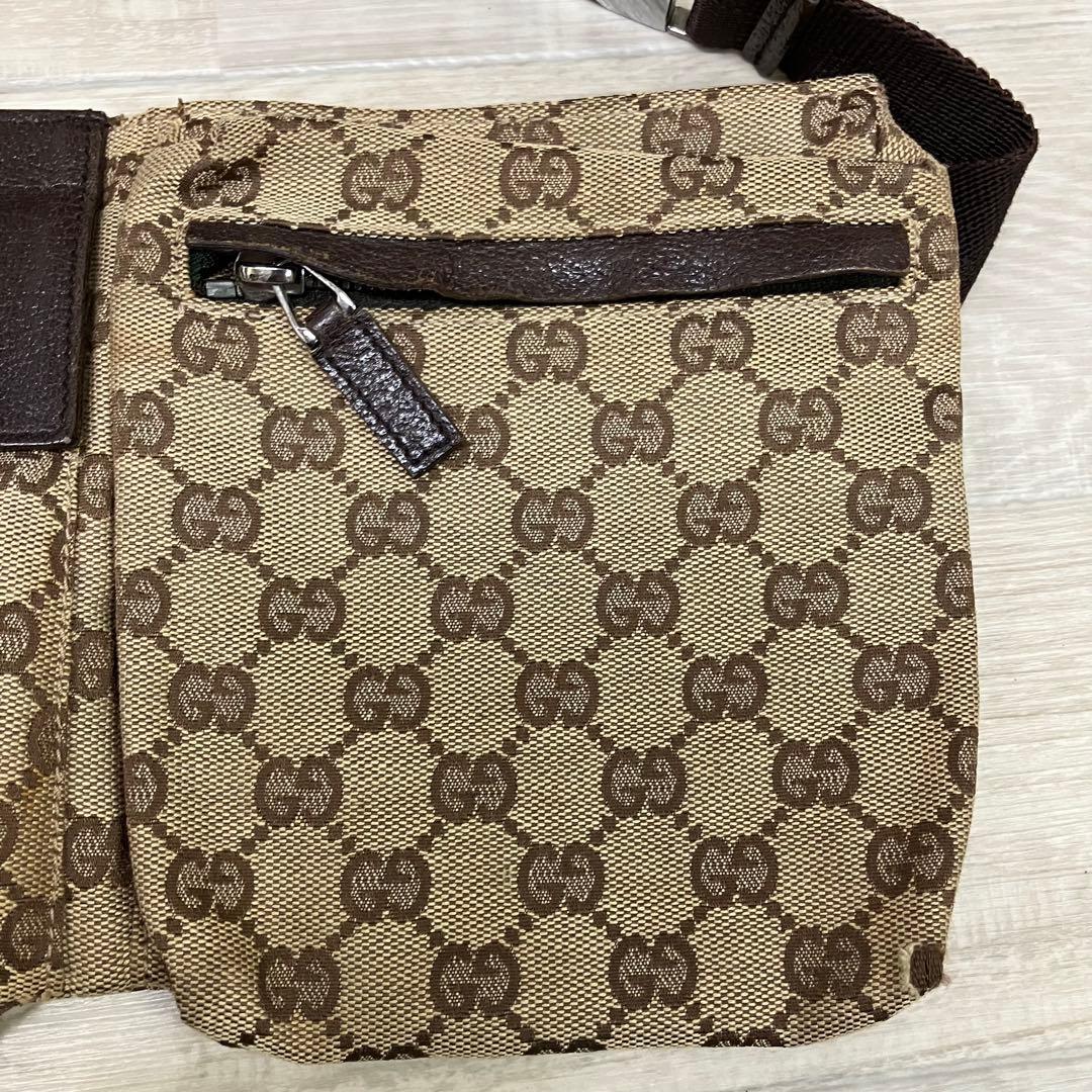 GUCCI グッチ GGキャンバス ボディバッグ ウエストバッグ 28566