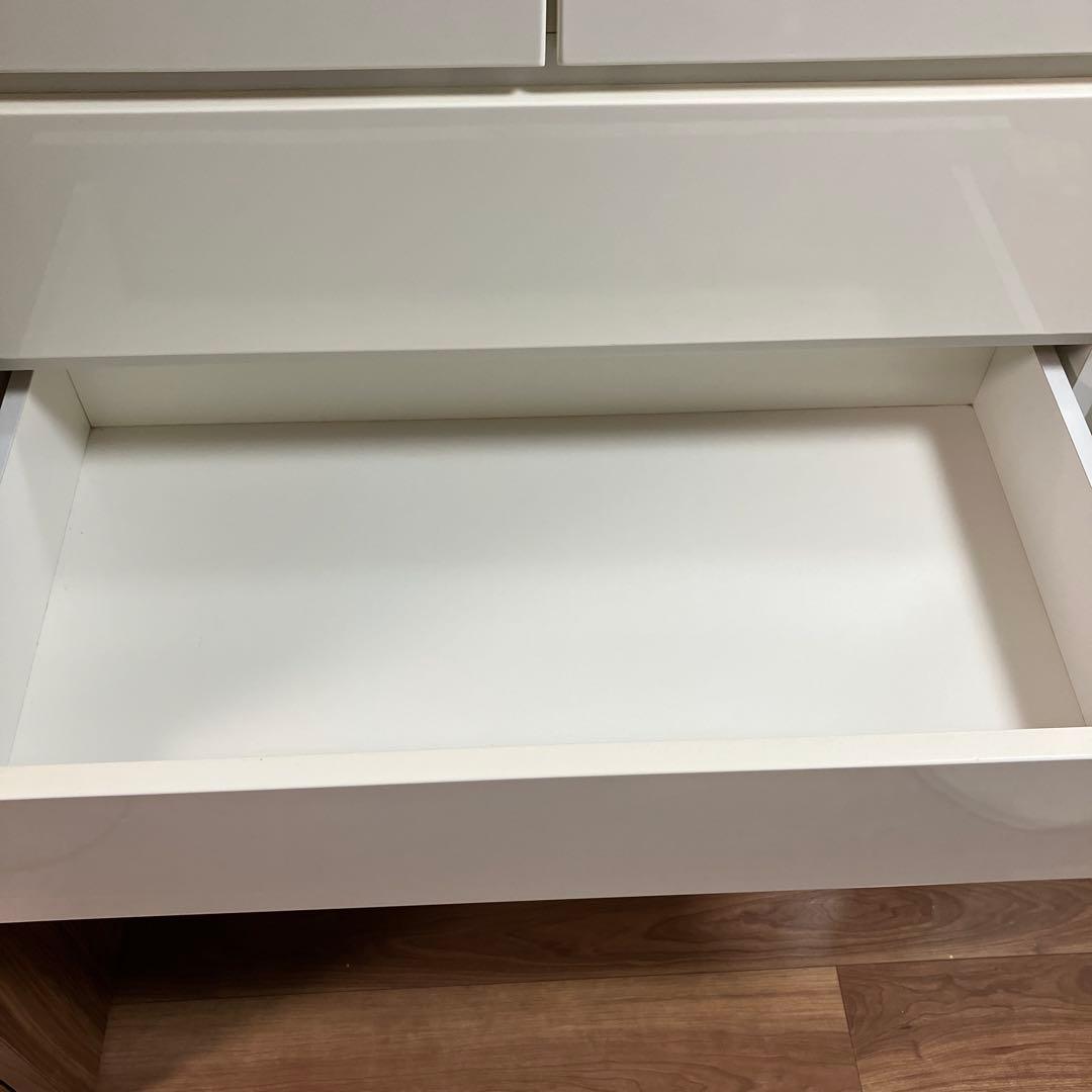 ニトリ　チェスト　5段　タンス　ハイチェスト　引き出し　白　ホワイト