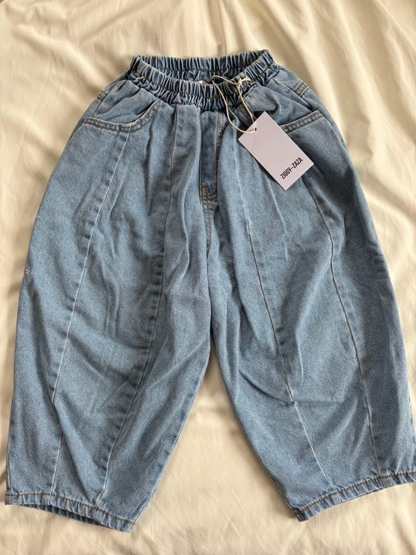 【新品・未使用】　ziggyzaza suki denim 4-5y