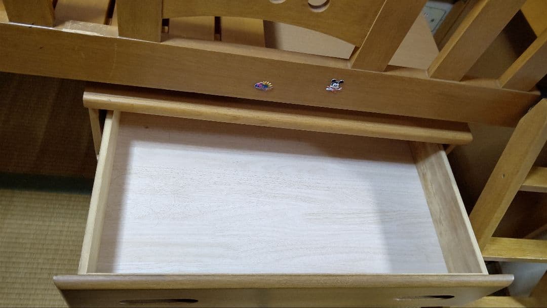 木製ロフトベッド 引き出し付き シングル