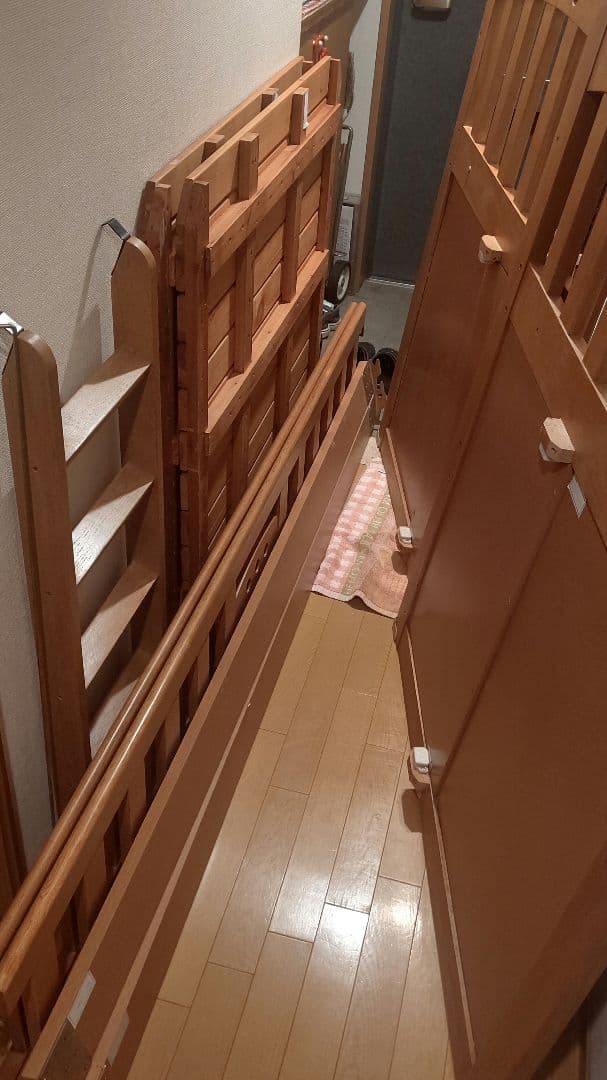 木製ロフトベッド 引き出し付き シングル