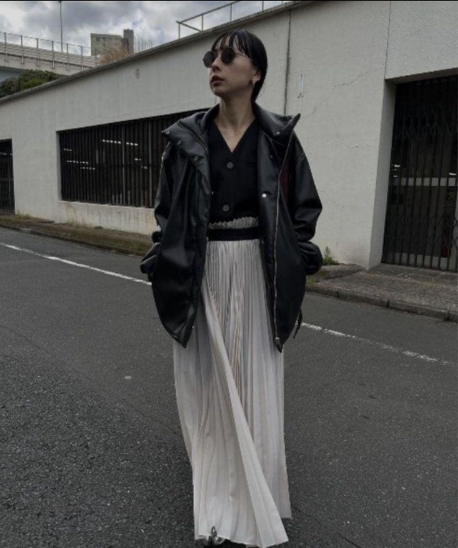 ジャケット・アウター PASTING LIKE SYNTHETIC LEATHER JACKET