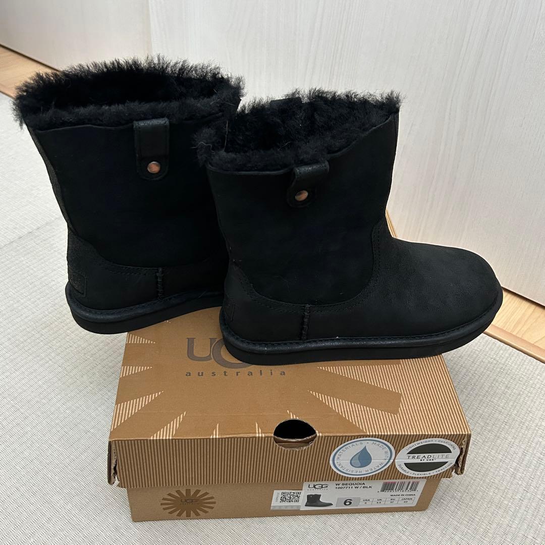新品未使用 UGG W SEQUOIA ブラック アグ　セコイア ブーツ