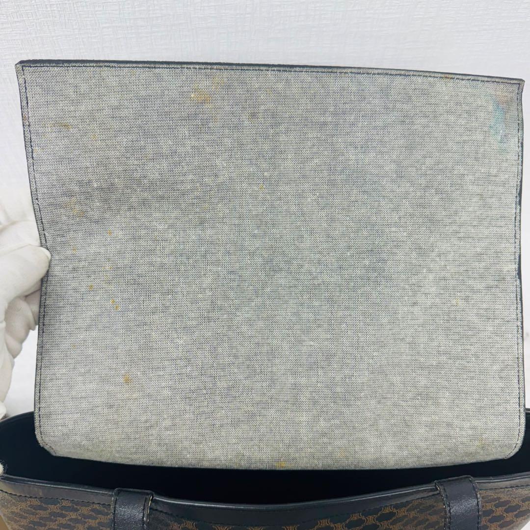 ✨CELINE✨マカダム✨レザー×PVC✨ブラック✨トートバッグ✨ハンドバッグ✨