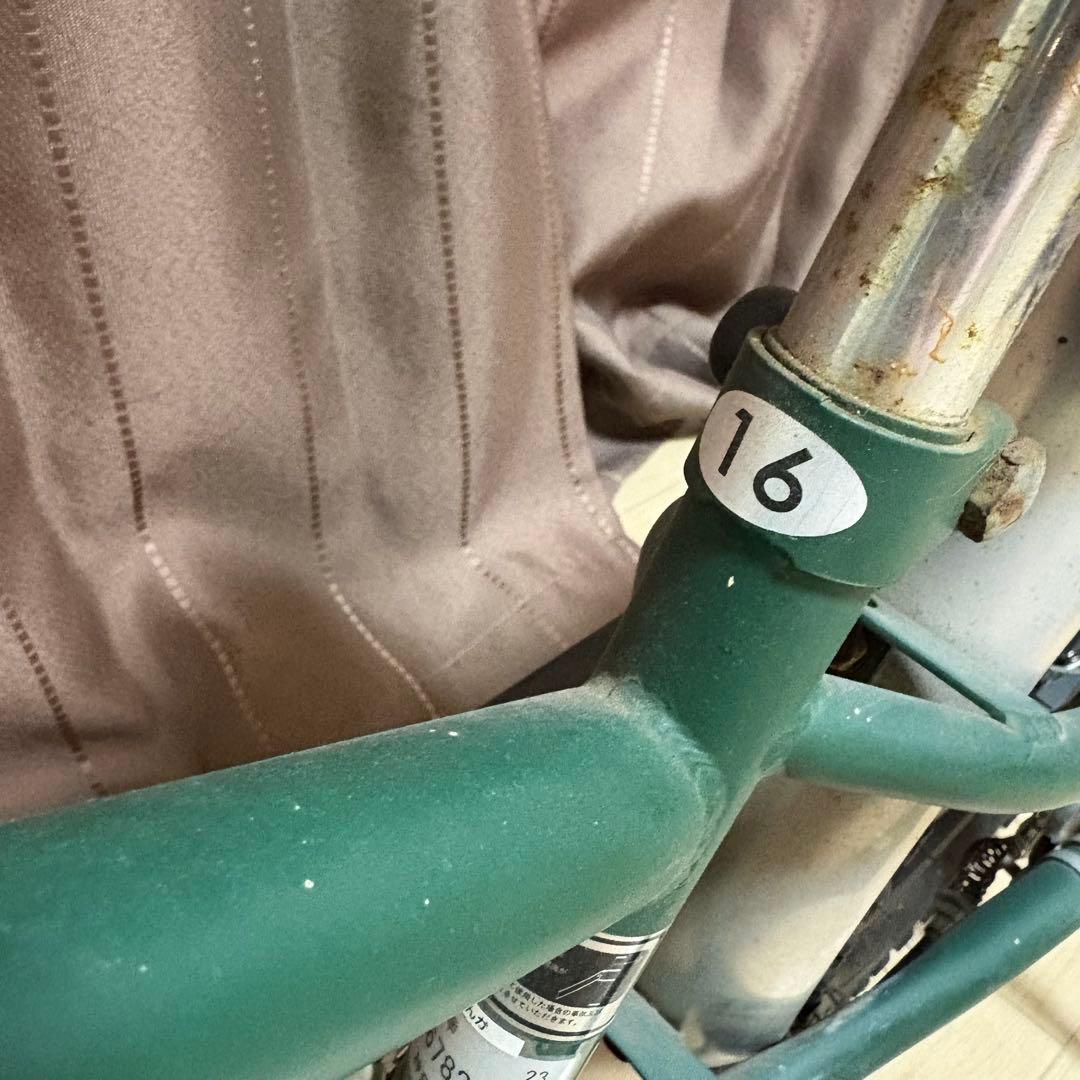 16インチ Beliino 子供用自転車 緑 前カゴ付き　元値35700円
