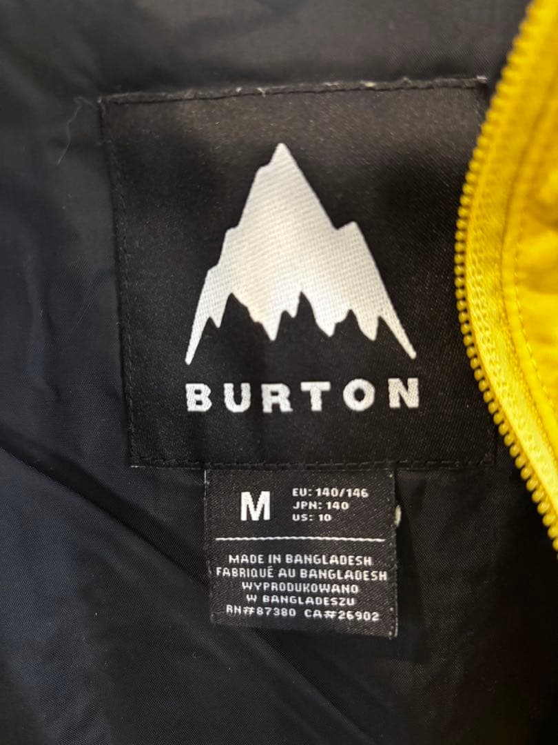 ★週末値下げ★BURTON 子ども用イエロー　ウェア M スノーボード　スキー