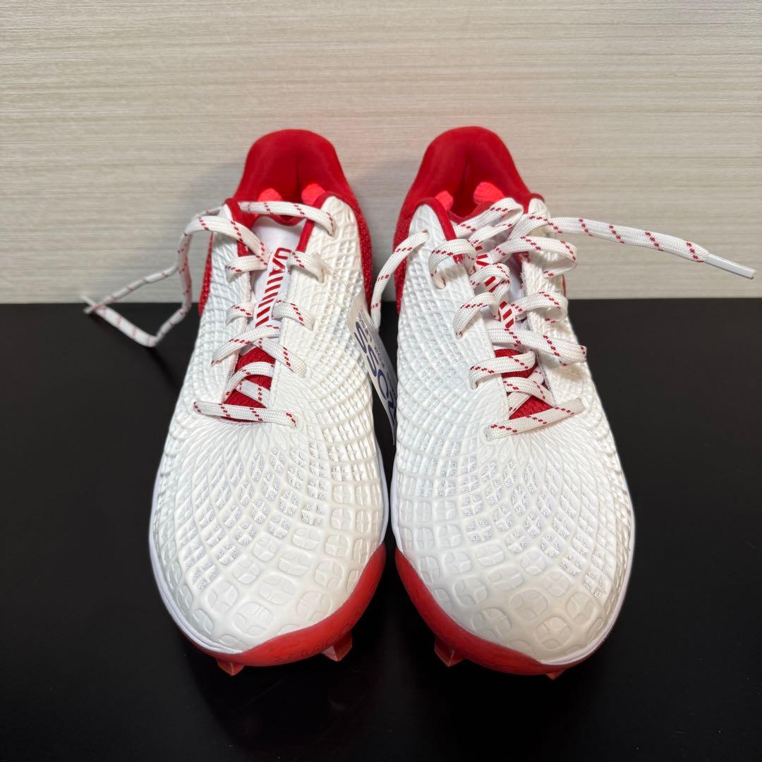 野球 ポイントスパイク アンダーアーマー レッド ホワイト ソフトボール ベース