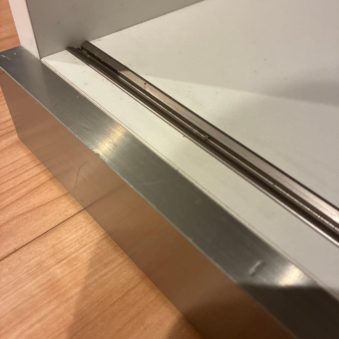 AYANOホワイト木製食器棚 スライド扉付き