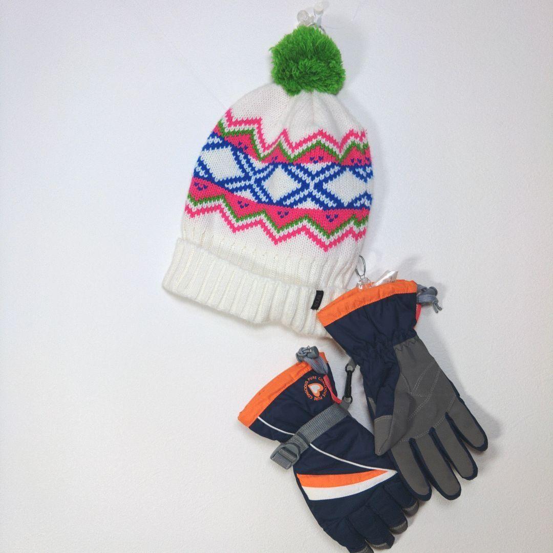 オニール　レディース　M　スキー　スノーボードウェア　ブラック　ブルー　ニット帽