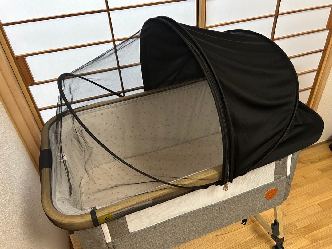 【美品】HZDMJベビーベッド 添い寝 折り畳み式 キャスター