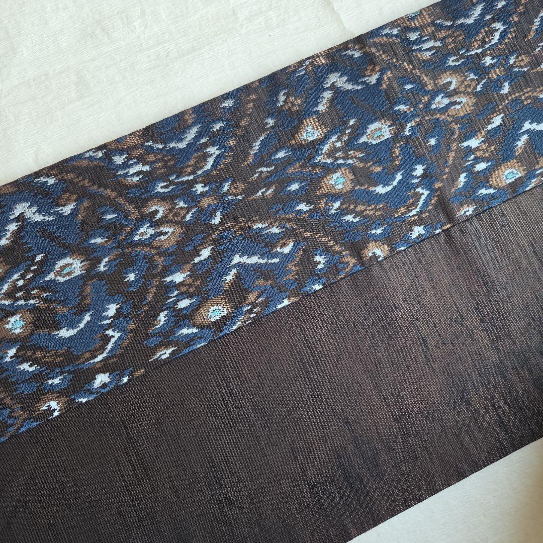 モダンな装いにも　上品な光沢を楽しむ　西陣名古屋帯