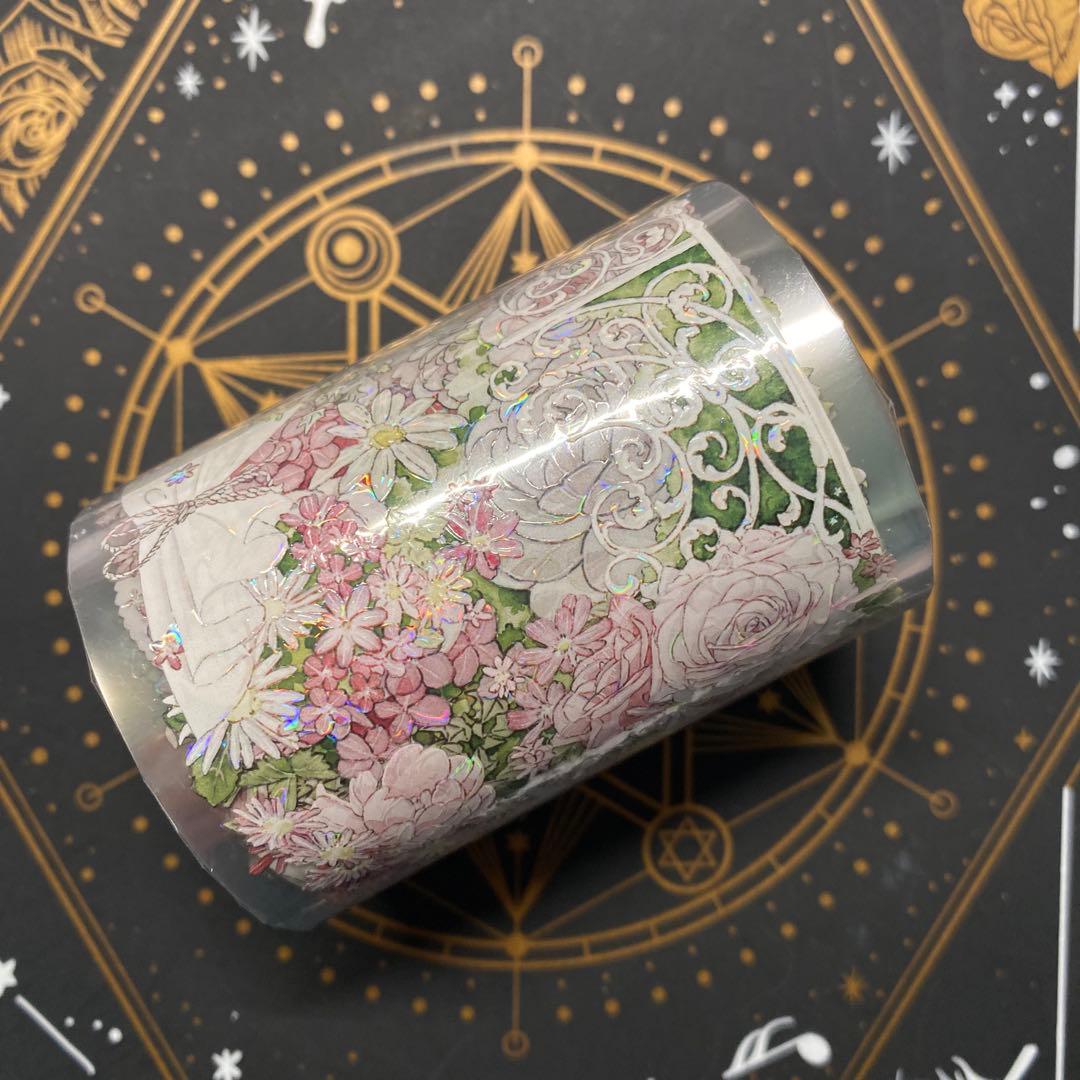 【D】海外　10m巻　貝殻光/貝殻金マスキングテープ　人物系/お花系/景色系