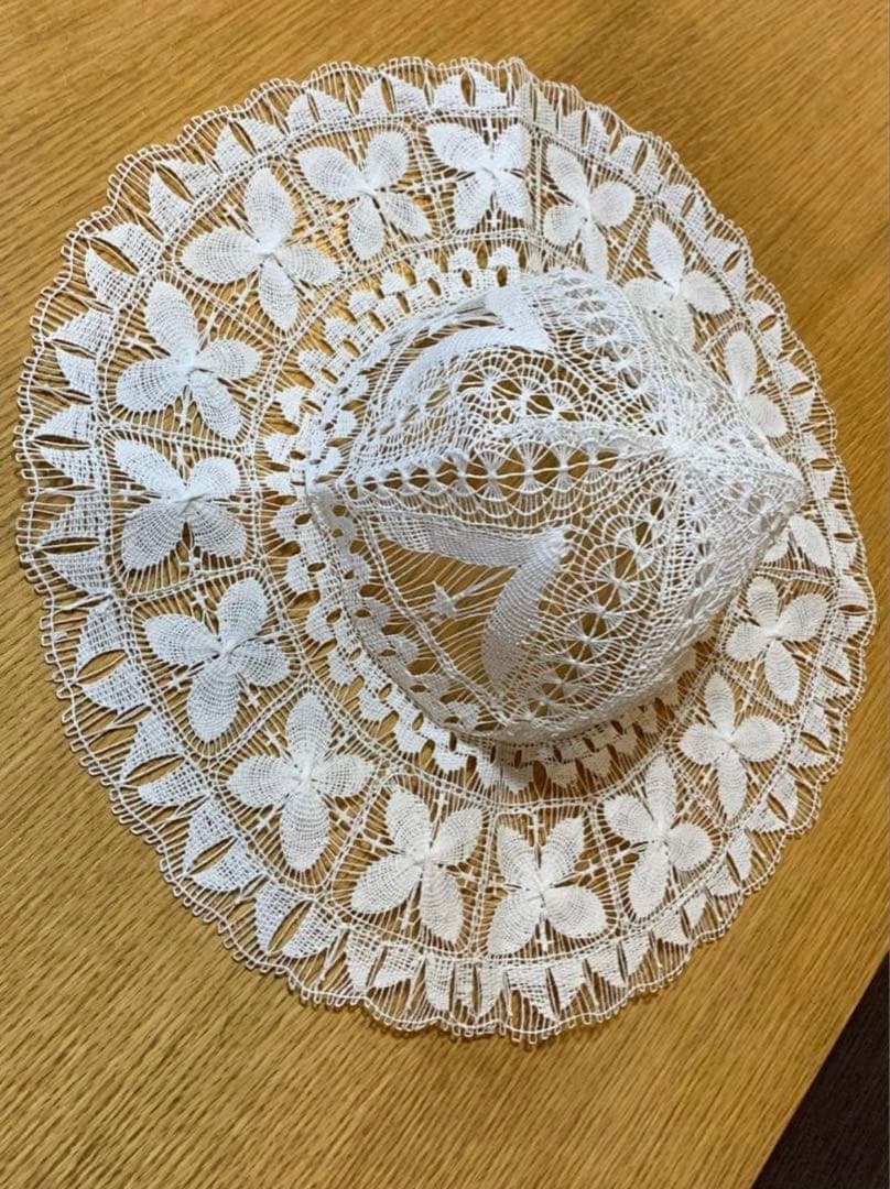 3点おまとめmuse museニャンドゥティ伝説織物　帽子とベルト2点