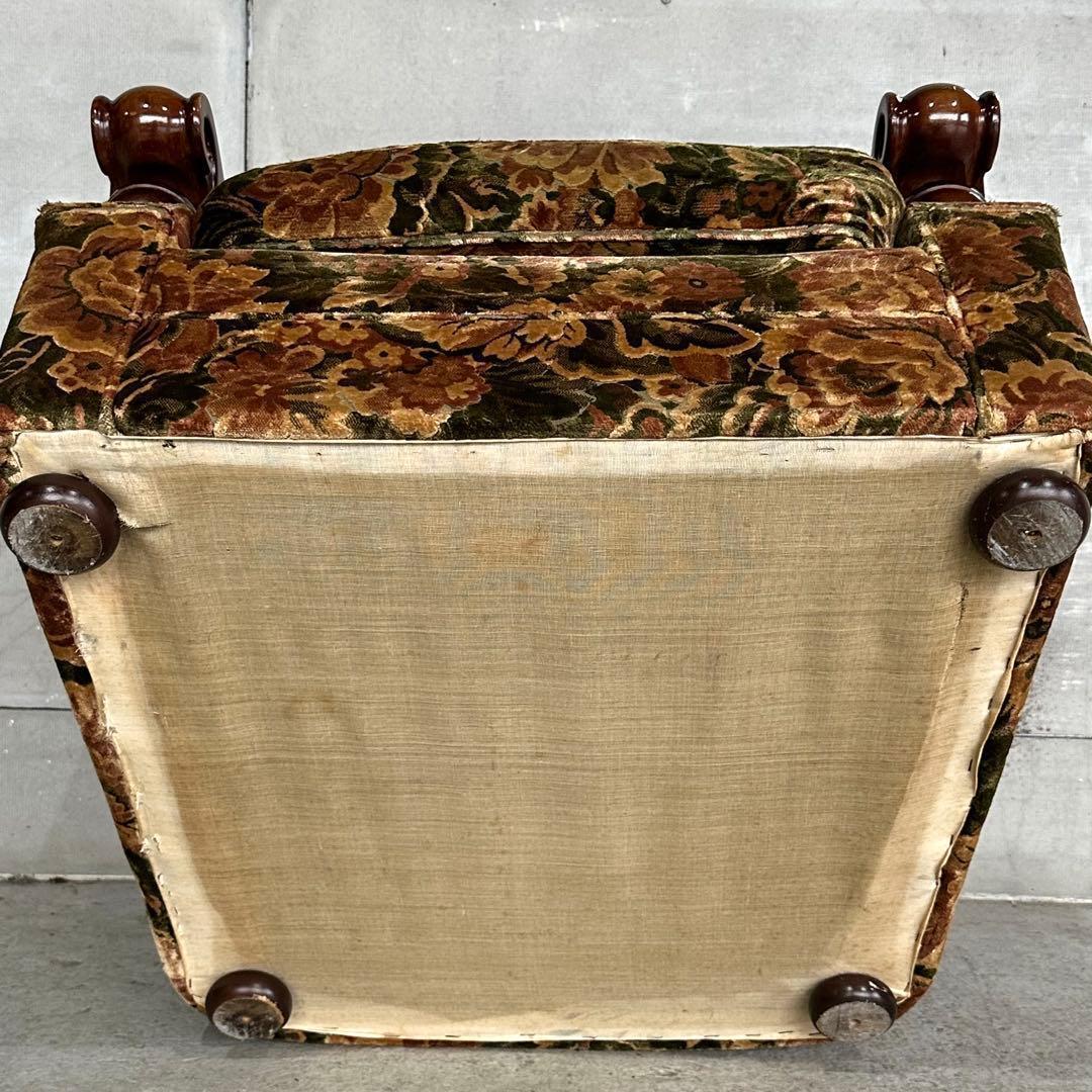 ✿70s✿ karimoku 昭和レトロ　応接ソファー　ベロア　金華山　その①