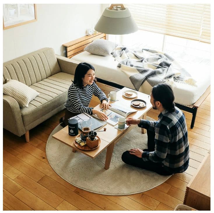 ReCENOインテリア　ナチュラルウッド ローテーブル