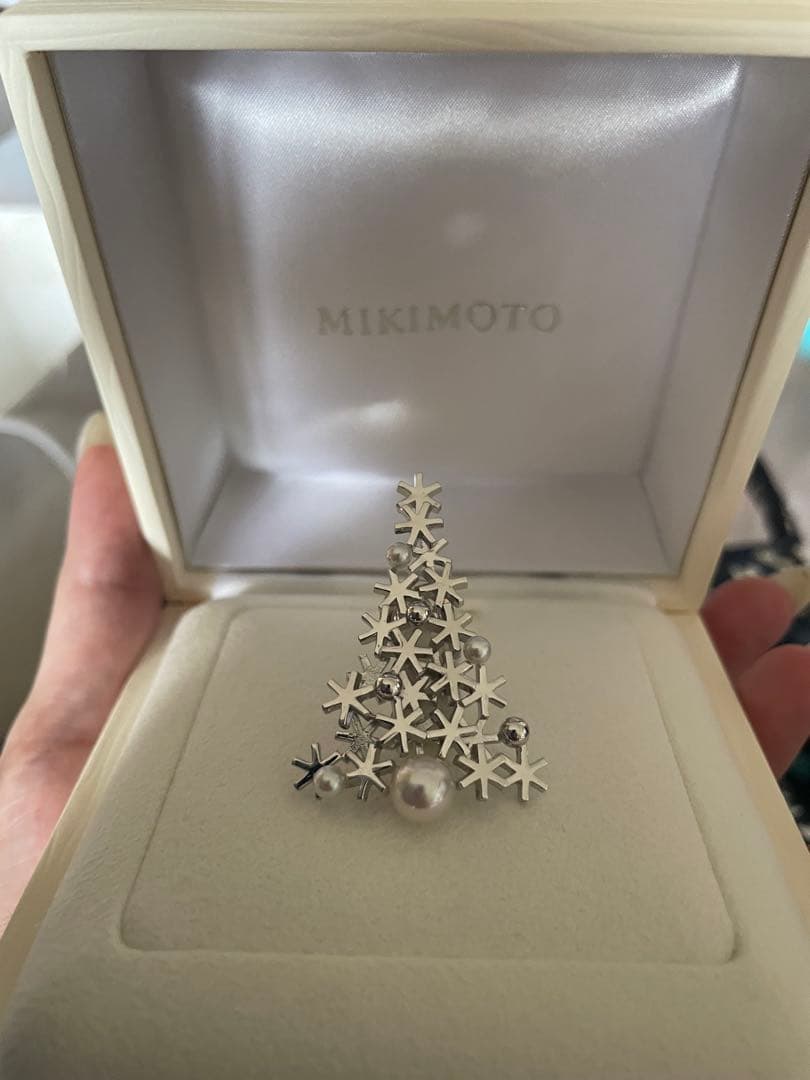 MIKIMOTO クリスマスツリーブローチ PB-20176S ミキモト