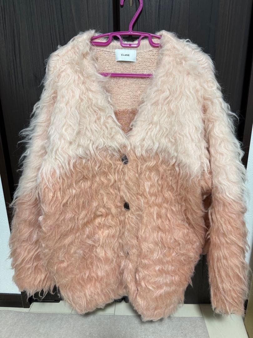 マ*様 CLANE BI COLOR SHAGGY KNIT CARDIGAN