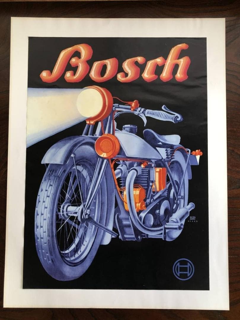 【 BOSCH 1960s ヴィンテージ・ポスター 】　当時物　69×50ｃｍ