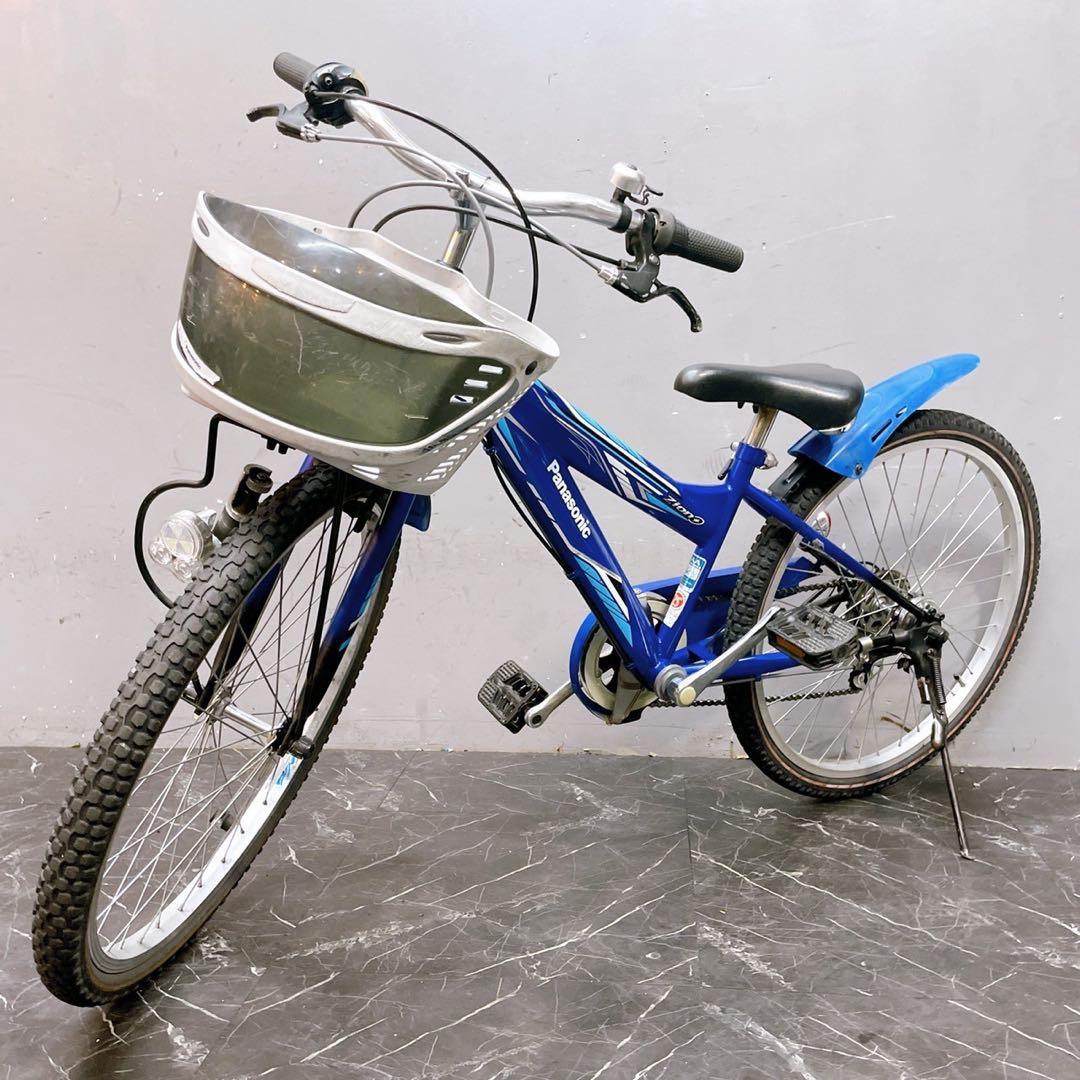 京都配送 鍵付き価格【924】《関西子供用自転車 パナソニック Zion ブルー
