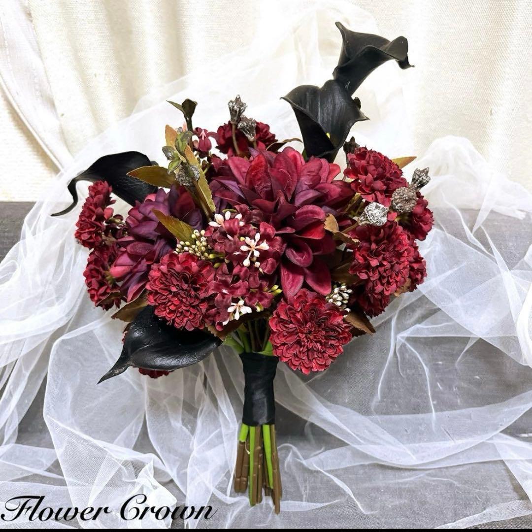 クラッチブーケ 結婚式 造花 ウエディングブーケ アーティフィシャルフラワー